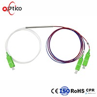 Spliting Ratio Fiber Optic 1x2 FBT Coupler Splitter